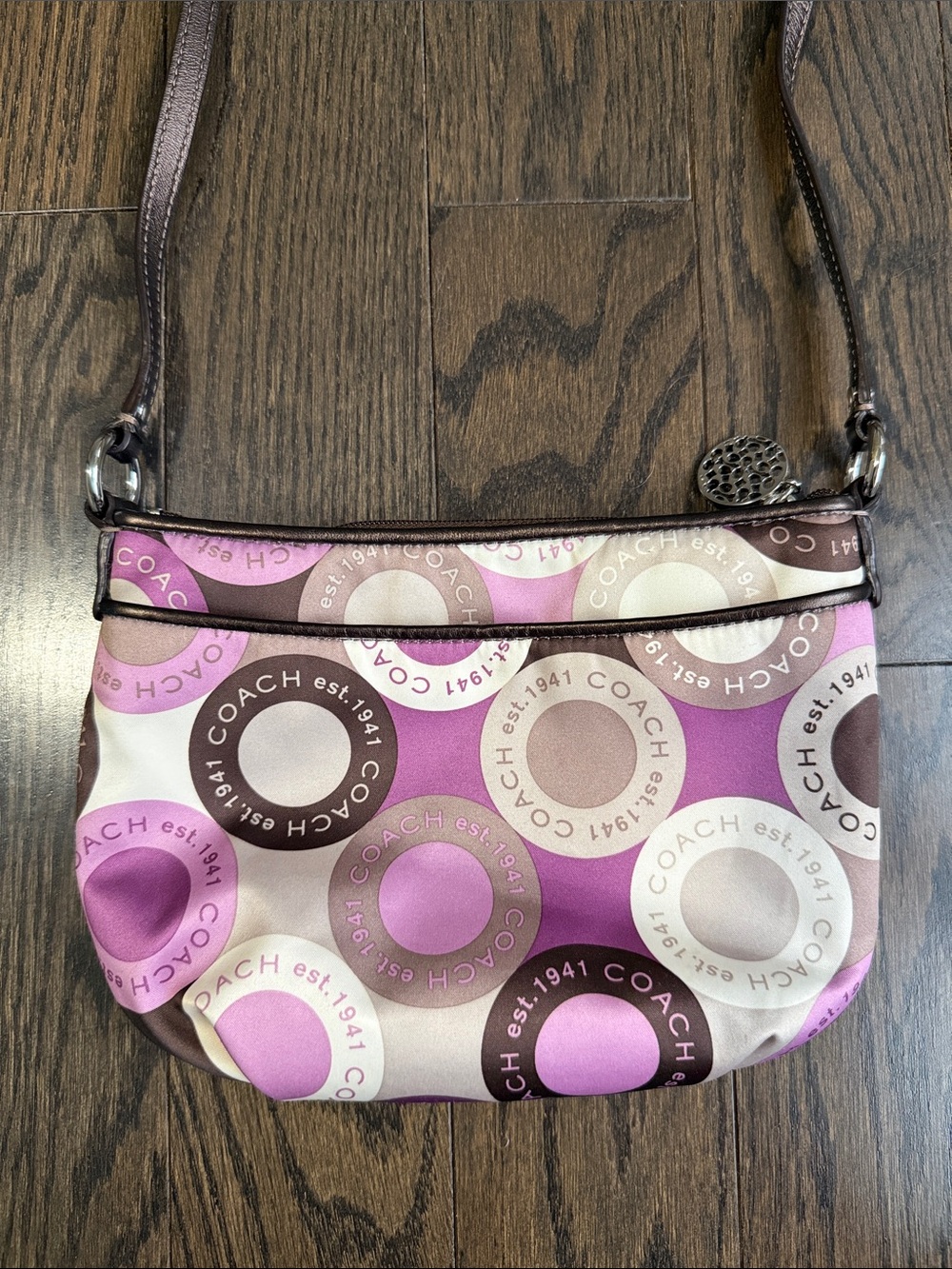 Vintage Coach Alexandra Snaphead Crossbody Purse - Sateen Fabric